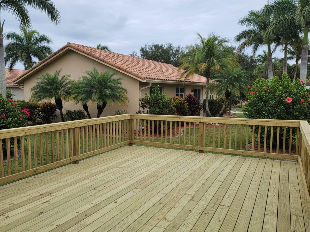 Deck Railing Installation & Repair completed by Oasis Deck Company in Hollywood, FL
